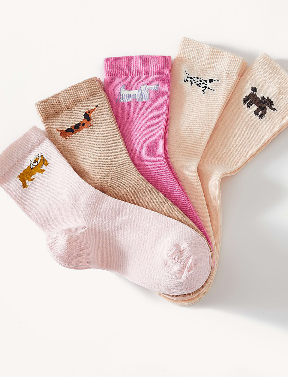5pk Cotton Rich Dog Socks