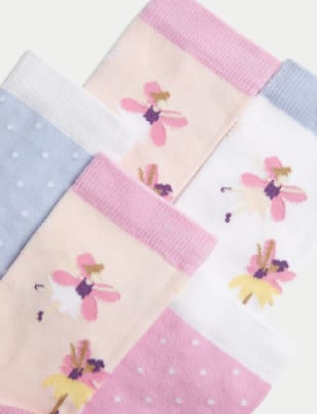 5pk Cotton Rich Floral & Spotty Socks