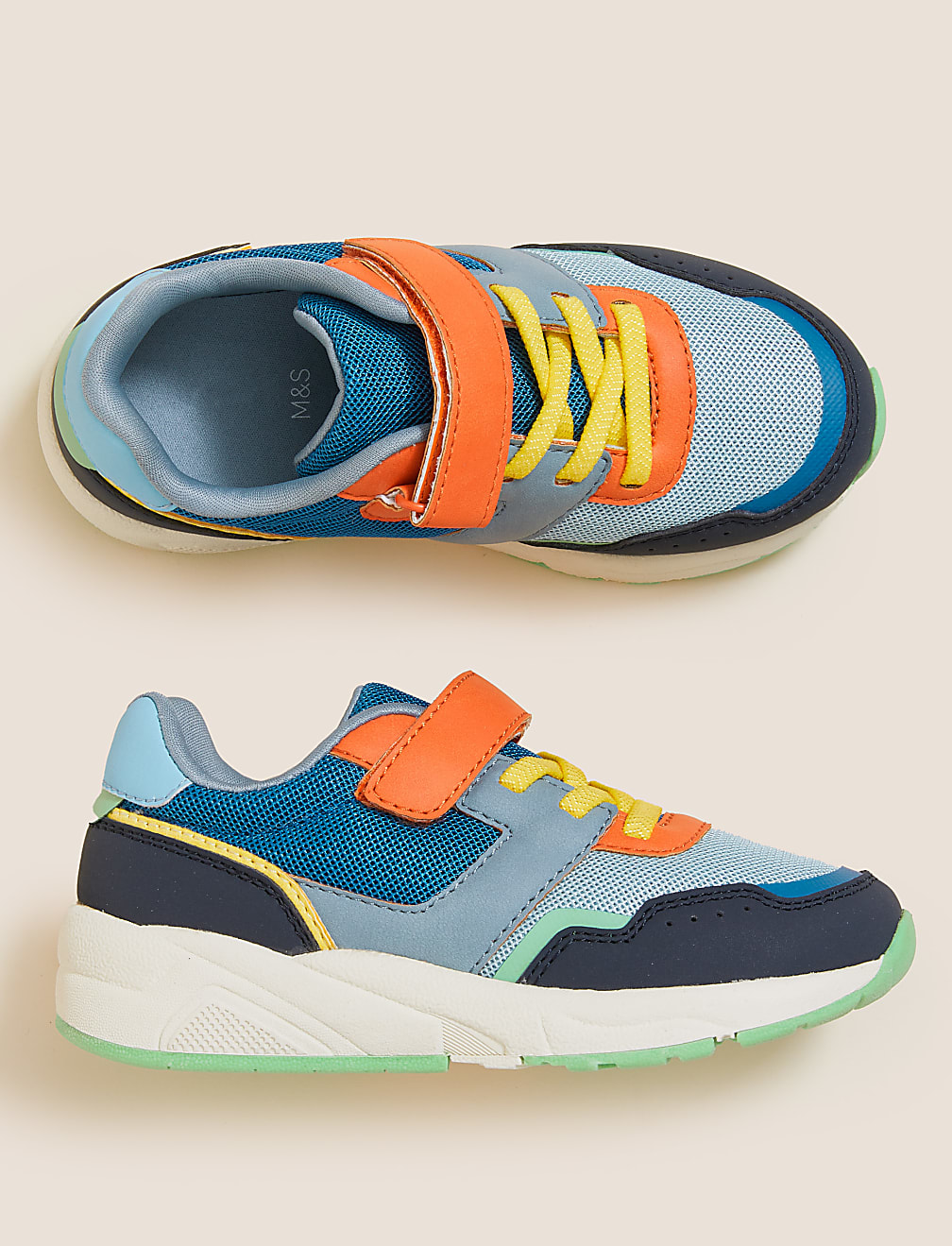 Kids' Freshfeet&trade; Colour Block Trainers (4 Small - 13 Small)