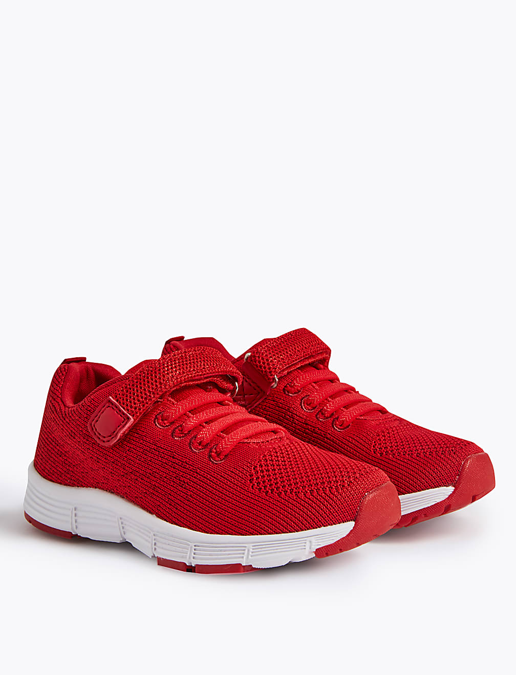 Kids Knitted Riptape Trainers (5 Small - 12 Small)