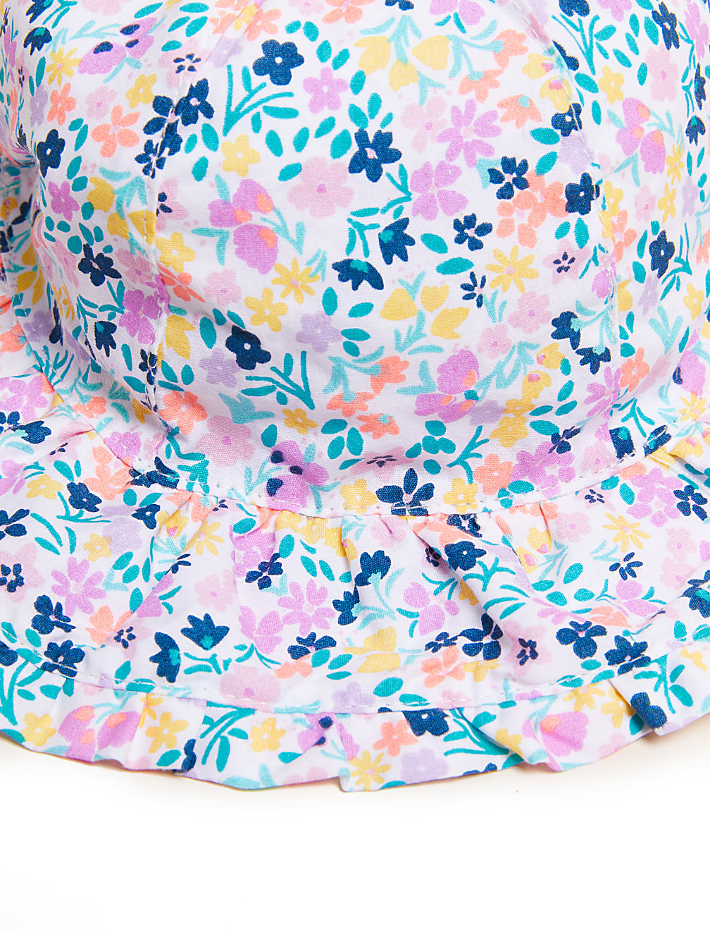 Kids' Pure Cotton Floral Sun Hat (0-6 Yrs)