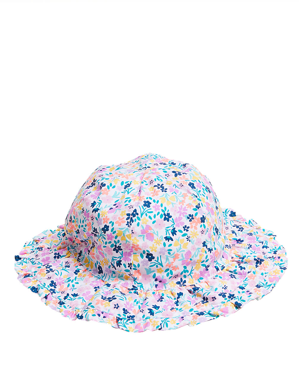 Kids' Pure Cotton Floral Sun Hat (0-6 Yrs)