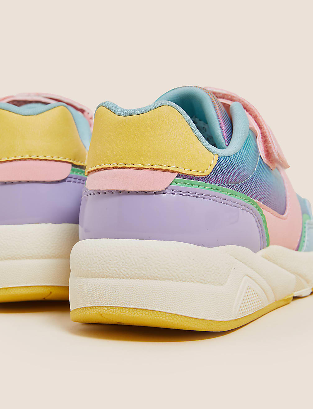 Kids' Freshfeet&trade; Rainbow Riptape Trainers (4 Small - 13 Small)