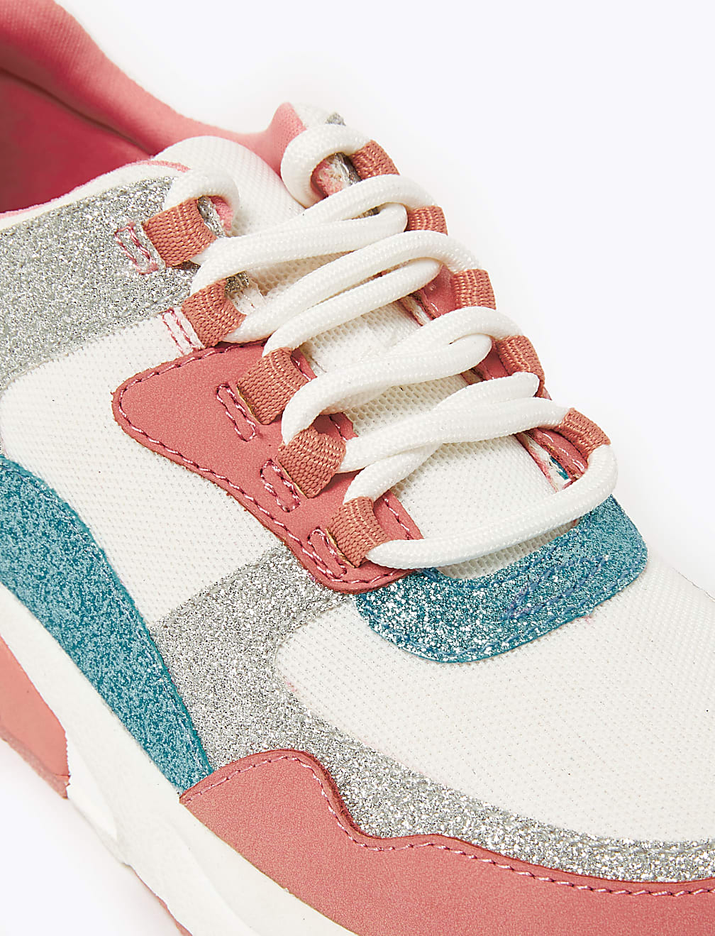 Kids' Chunky Sparkle Lace Up Trainers