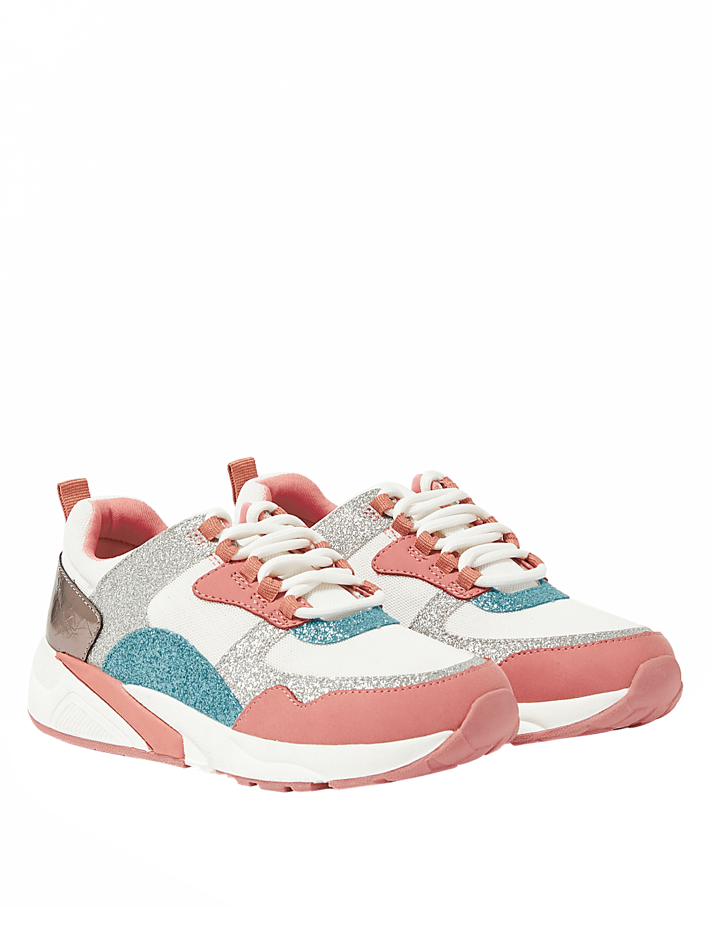Kids' Chunky Sparkle Lace Up Trainers