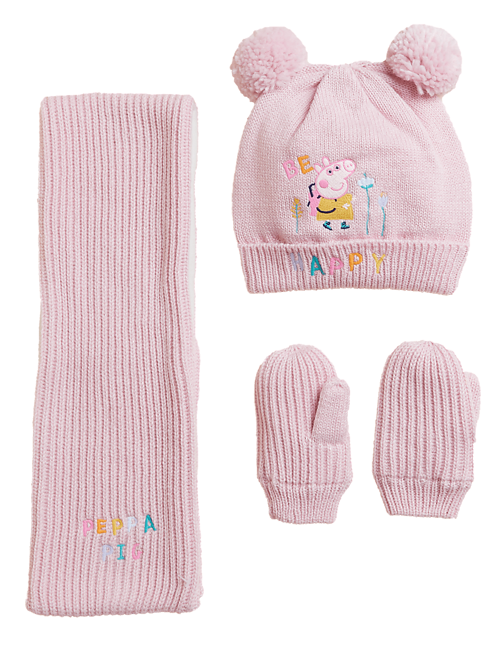 Kids' Peppa Pig&trade; Hat, Scarf and Mitten Set