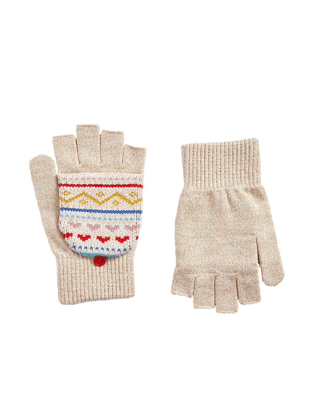Kids' Fair Isle Flip Top Gloves (3-13 Yrs)