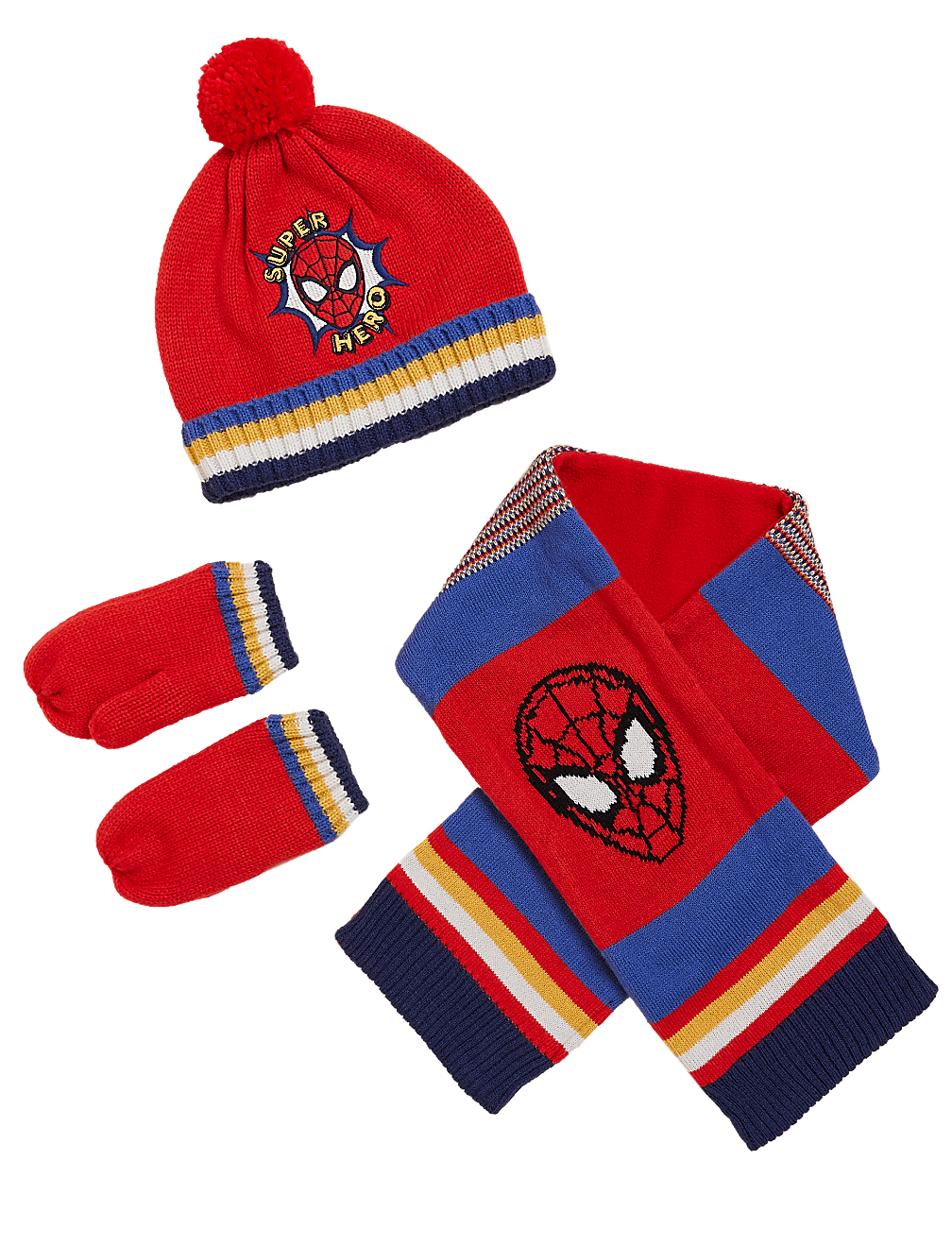 Spiderman hat scarf and gloves set on sale