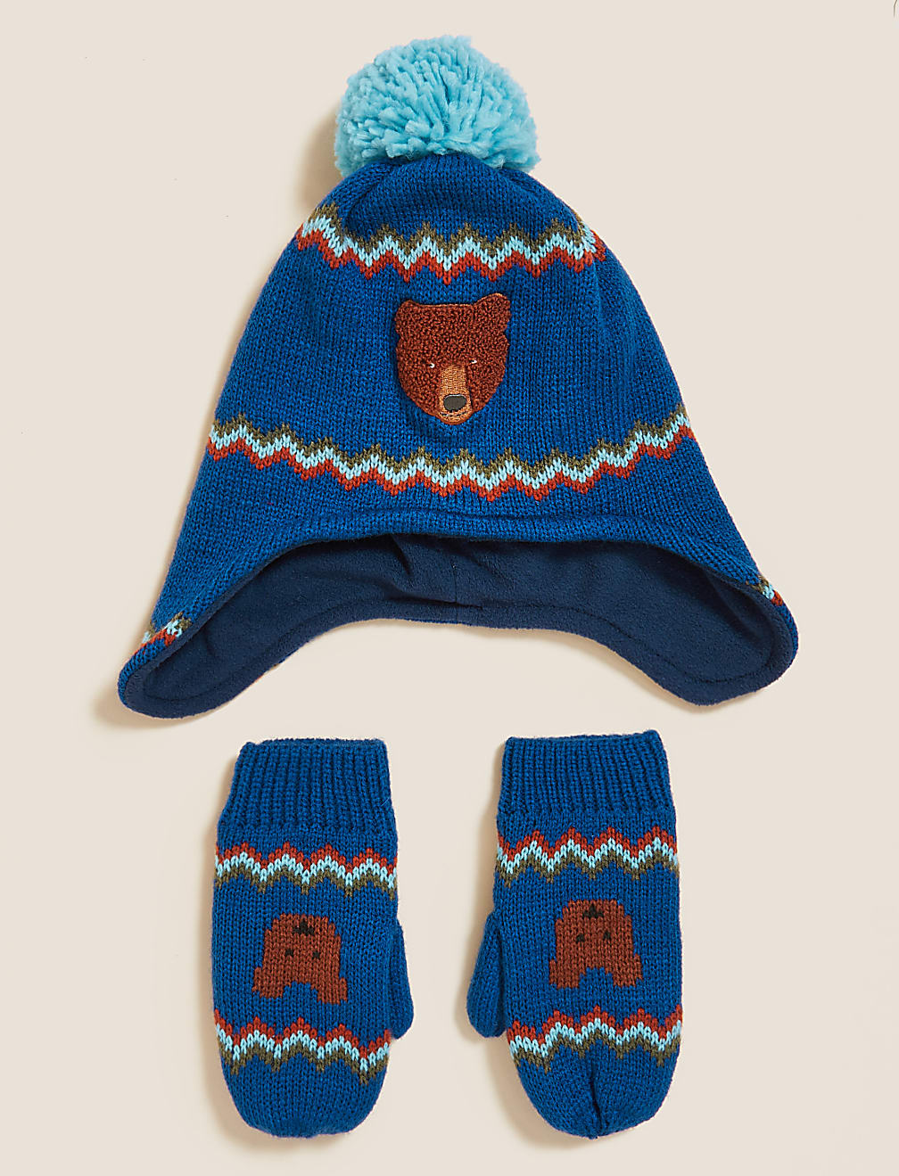 Kids' Animal Hat and Mitten Set (1-6 Yrs)