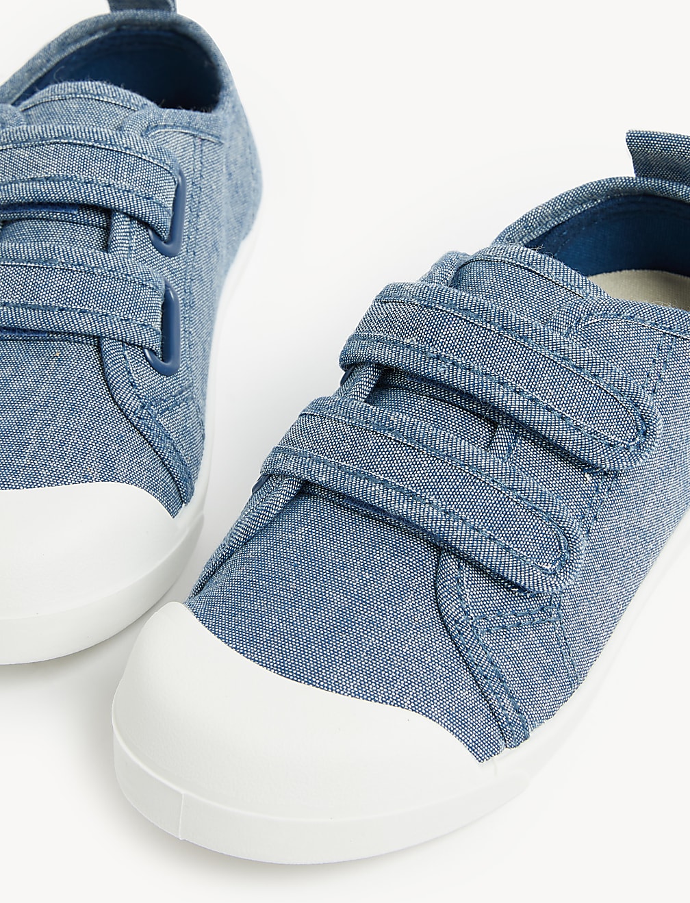 Kids’ Denim Riptape Pumps
