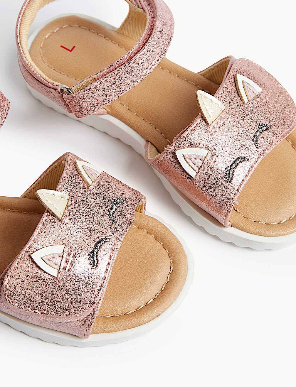 Kids' Metallic Unicorn Riptape Sandals