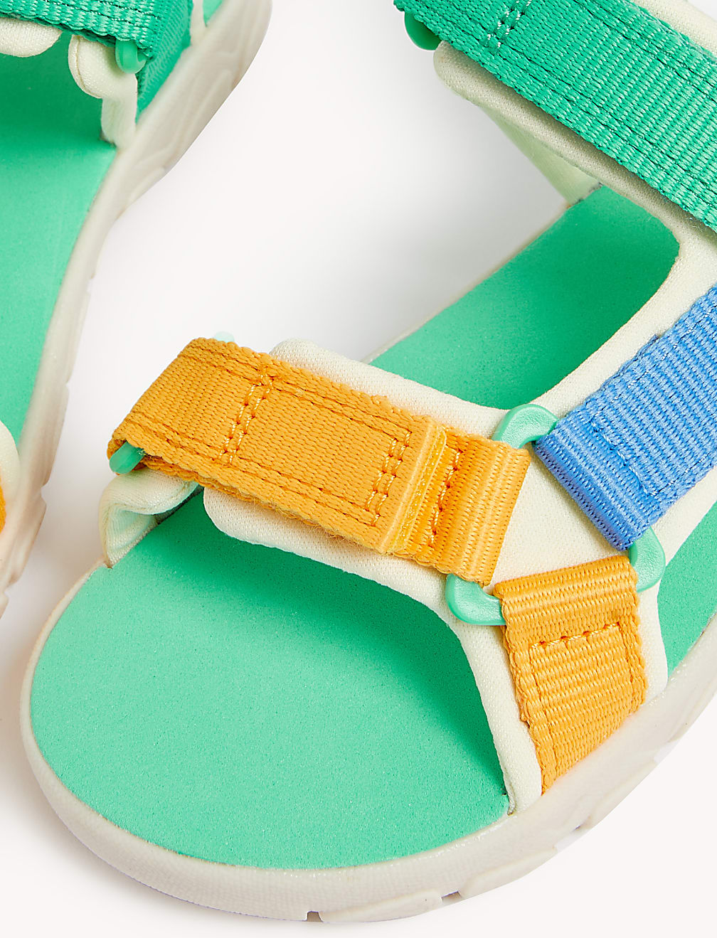 Kids' Colour Block Riptape Sandals