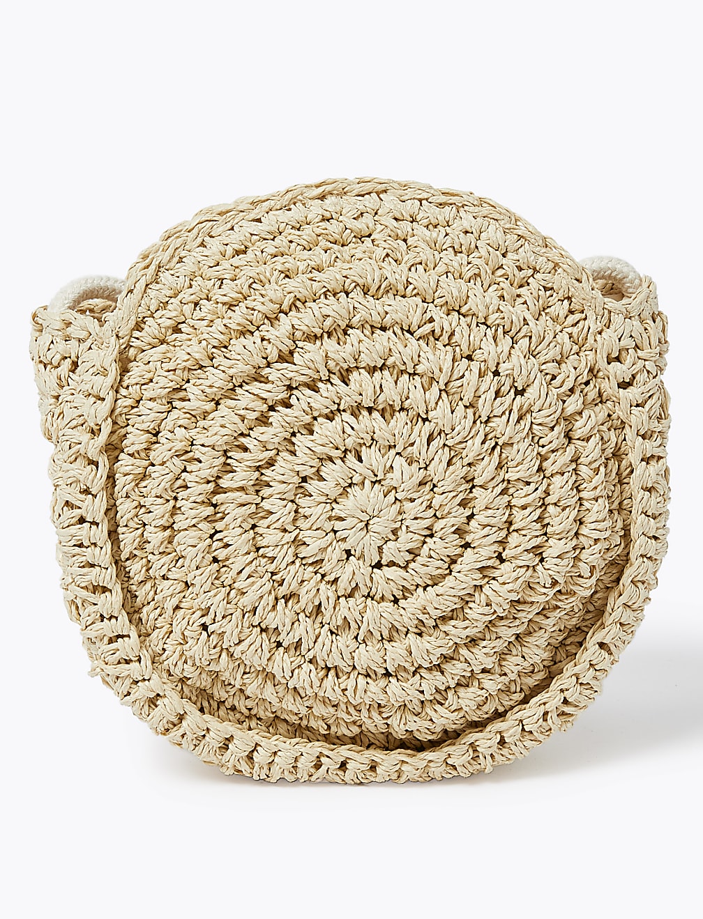 Kids' Straw Pom Pom Cross Body Bag