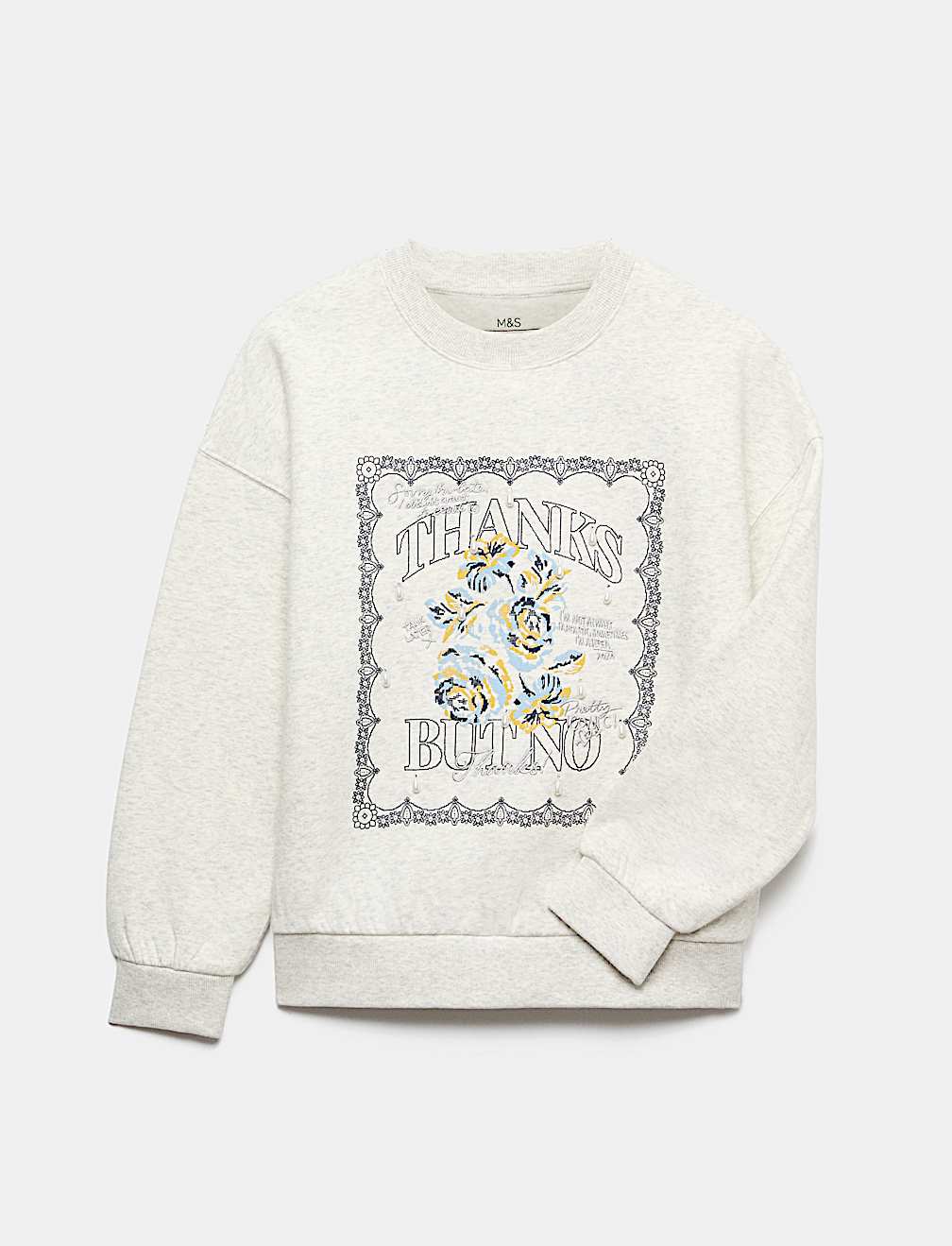 Cotton Rich Graphic Pearl Sweatshirt (6-16 Yrs)