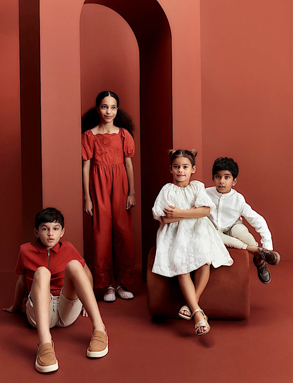 Pure Cotton Embroidered Jumpsuit (2-16 Yrs)