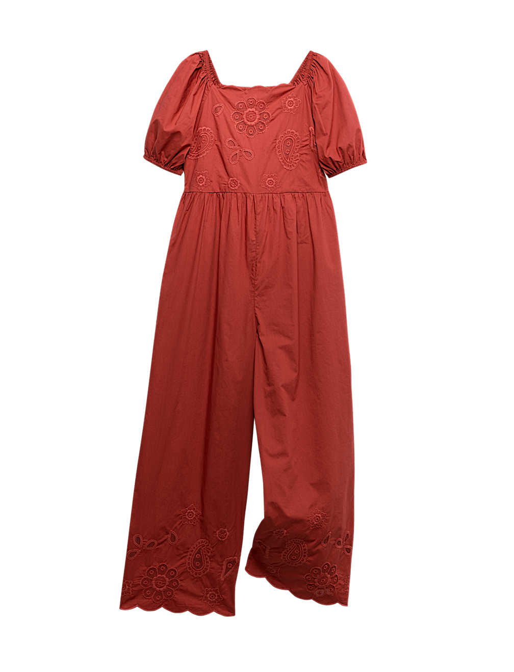 Pure Cotton Embroidered Jumpsuit (2-16 Years)
