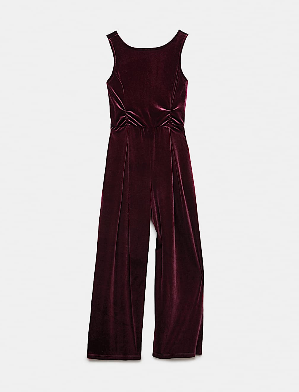 Velvet Wide Leg Pull On Jumpsuit