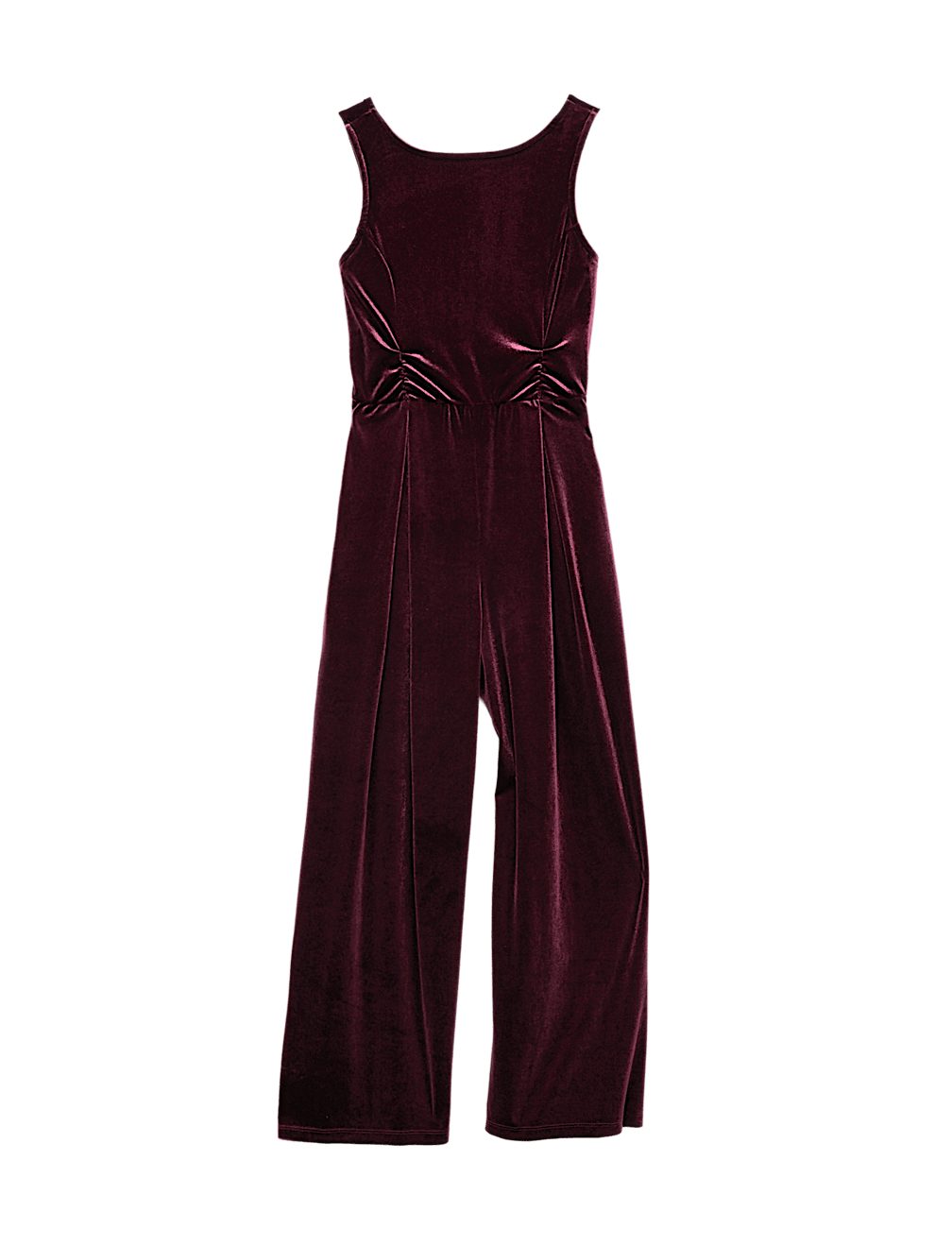 Velvet Wide Leg Pull On Jumpsuit