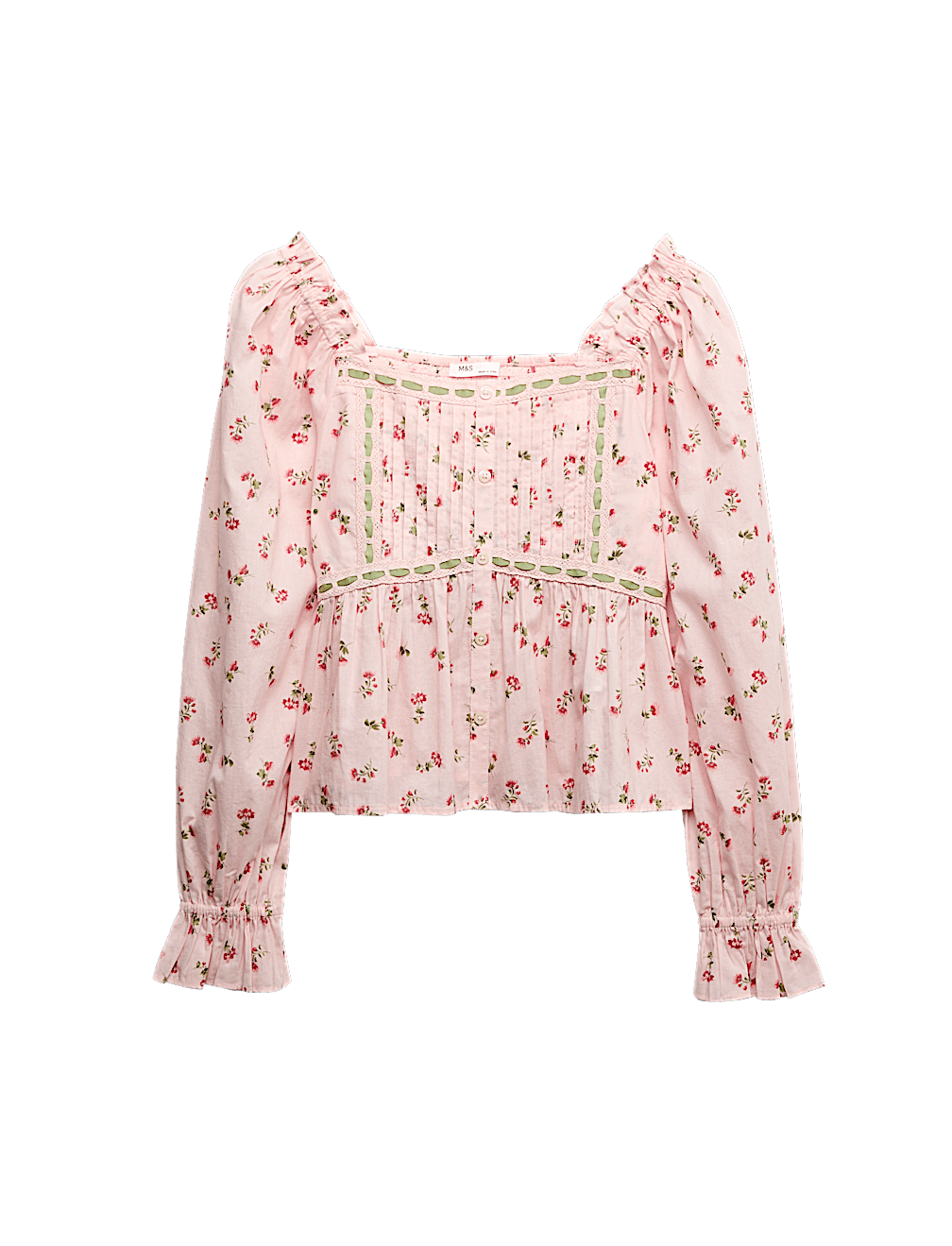 Pure Cotton Ditsy Floral Top (6-16 Yrs)