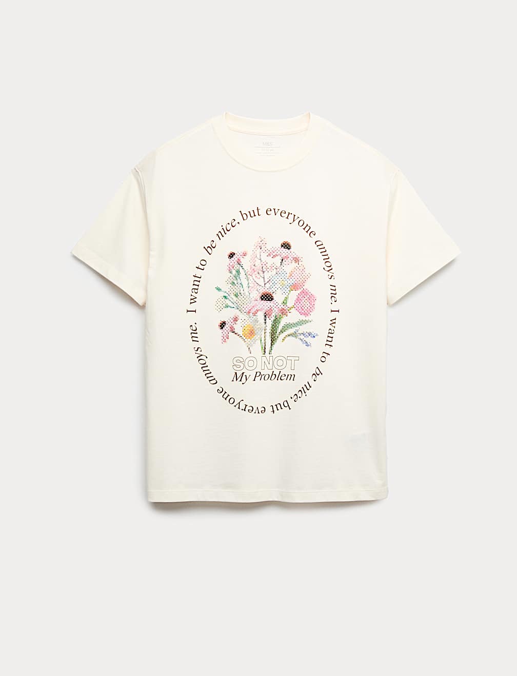 Pure Cotton Diamante Graphic T-Shirt (6-16 Yrs)