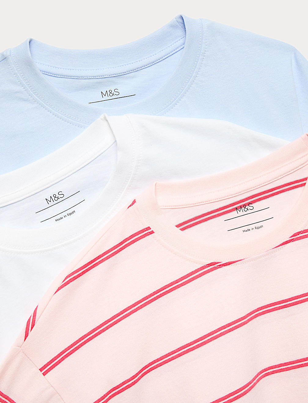 3 Pack Pure Cotton Boxy T-Shirts (6-16 Yrs)