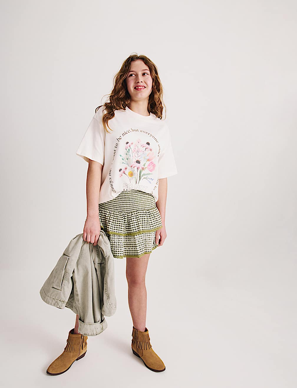 Cotton Rich Checked Rara Skirt (6-16 Yrs)