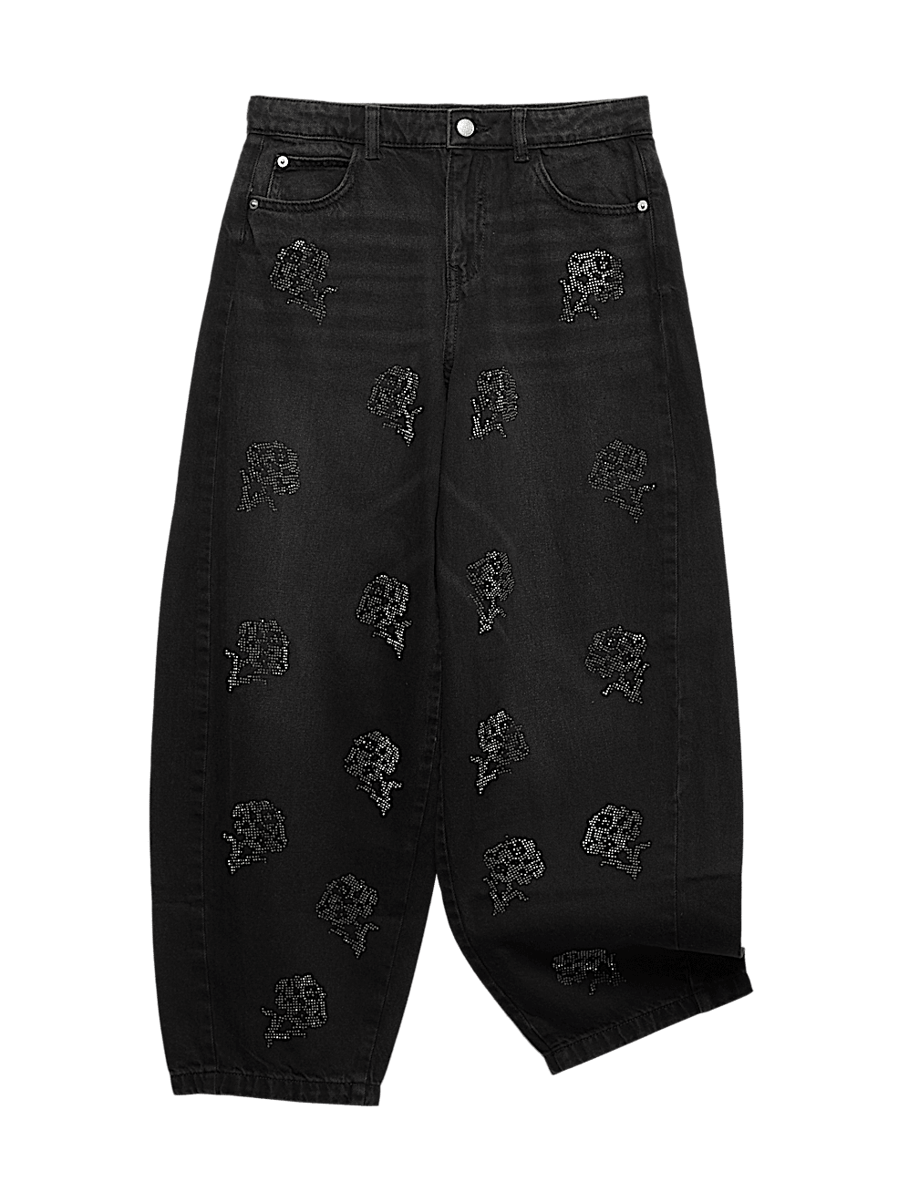 Denim Diamant&eacute; Rose Barrel Leg Jeans (6-16 Yrs)