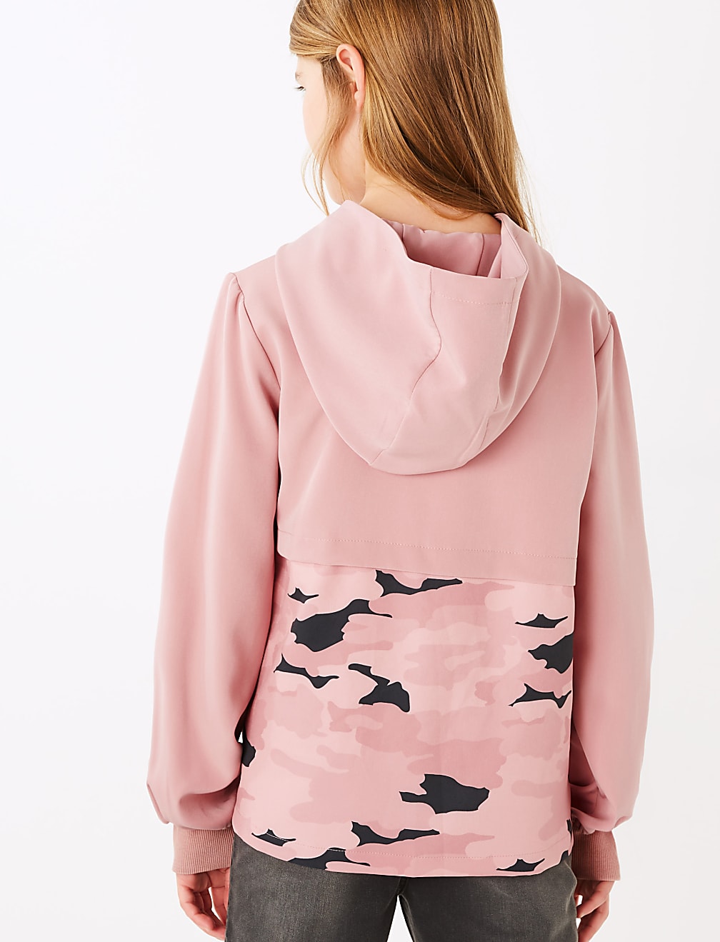 Camouflage Colour Block Zip Hoodie (6-16 Years)