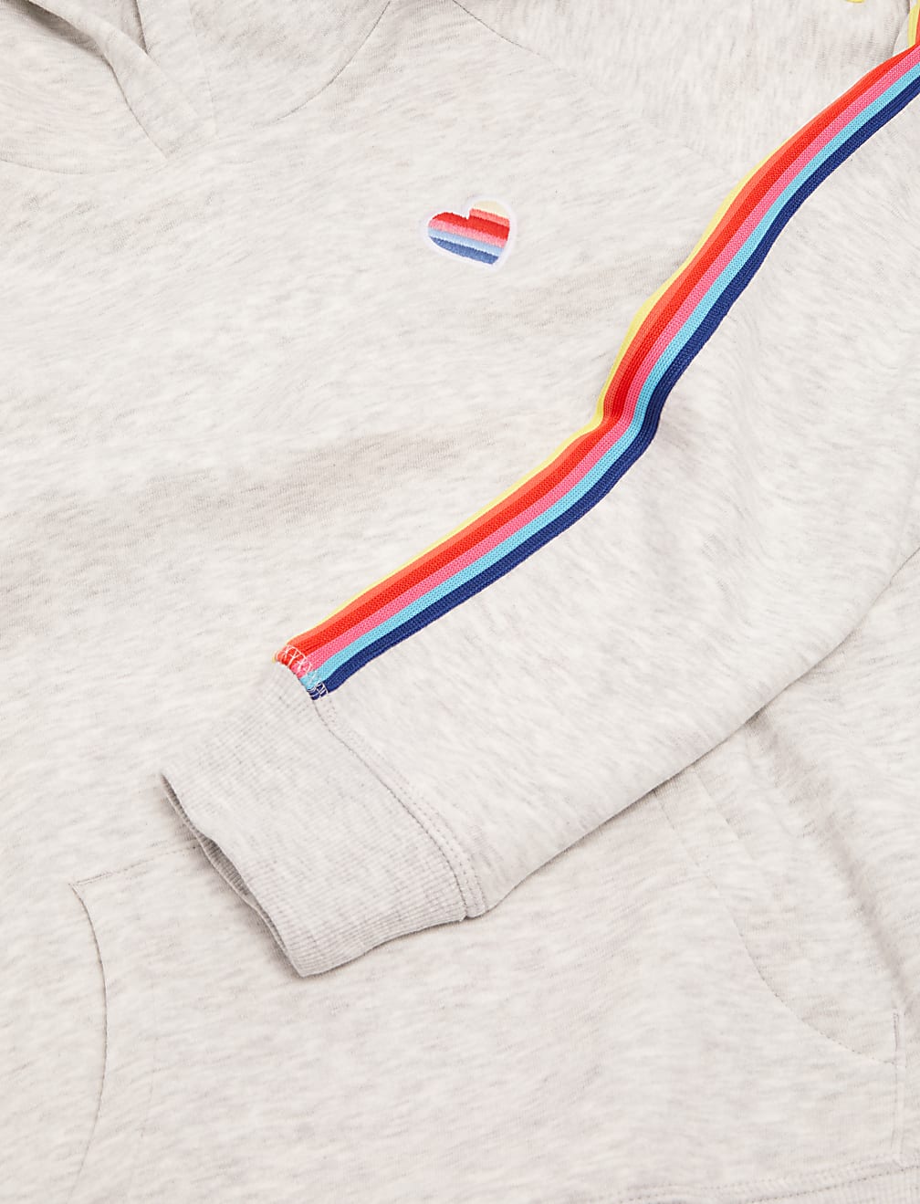 Cotton Rainbow Side Striped Hoodie (6-14 Yrs)