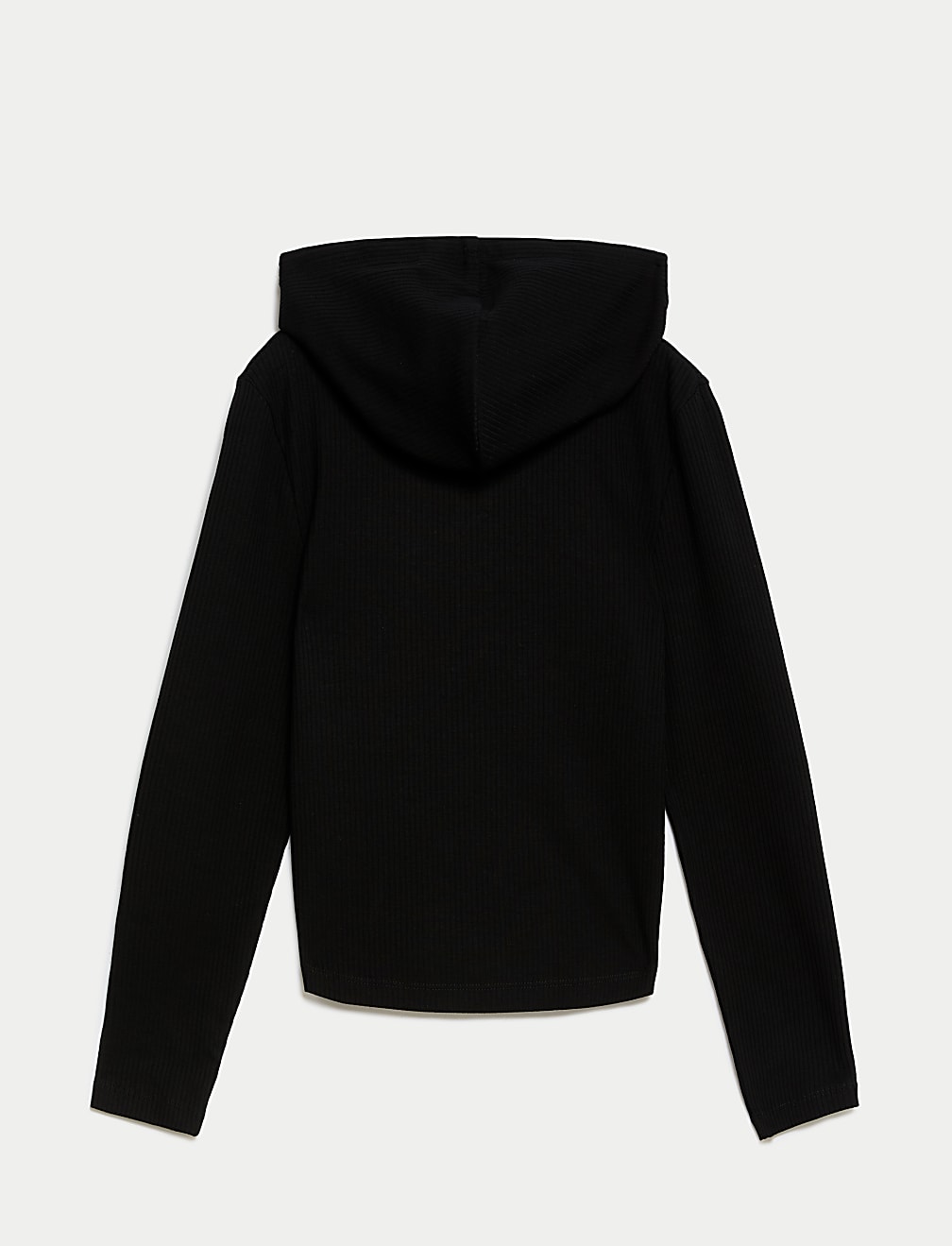 Cotton Rich Zip Ribbed Hoodie (6-16 Yrs)