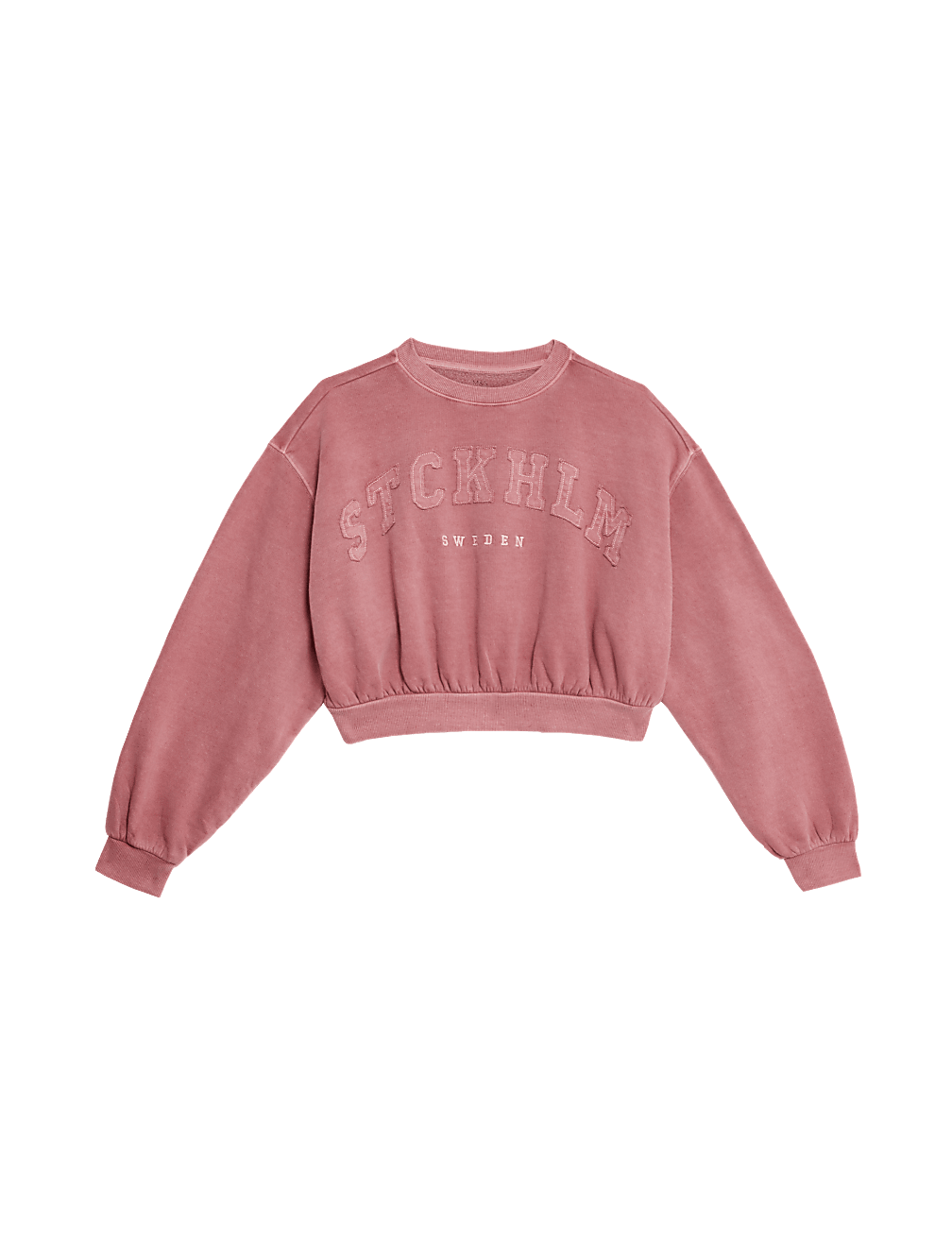 Cotton Rich 'Stockholm' Slogan Cropped Sweatshirt (6-16 Yrs)