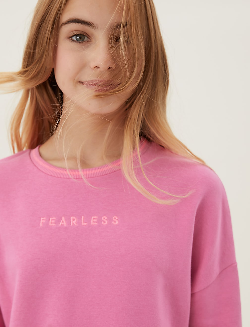Cotton Rich Embroidered Slogan Sweatshirt (6-16 Yrs)