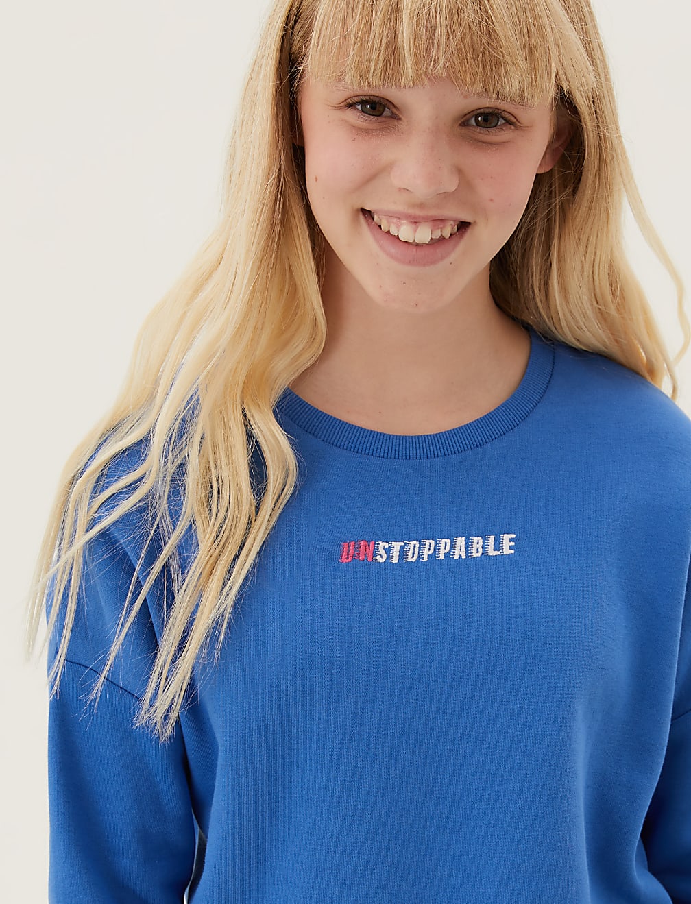 Cotton Rich Embroidered Slogan Sweatshirt (6-16 Yrs)