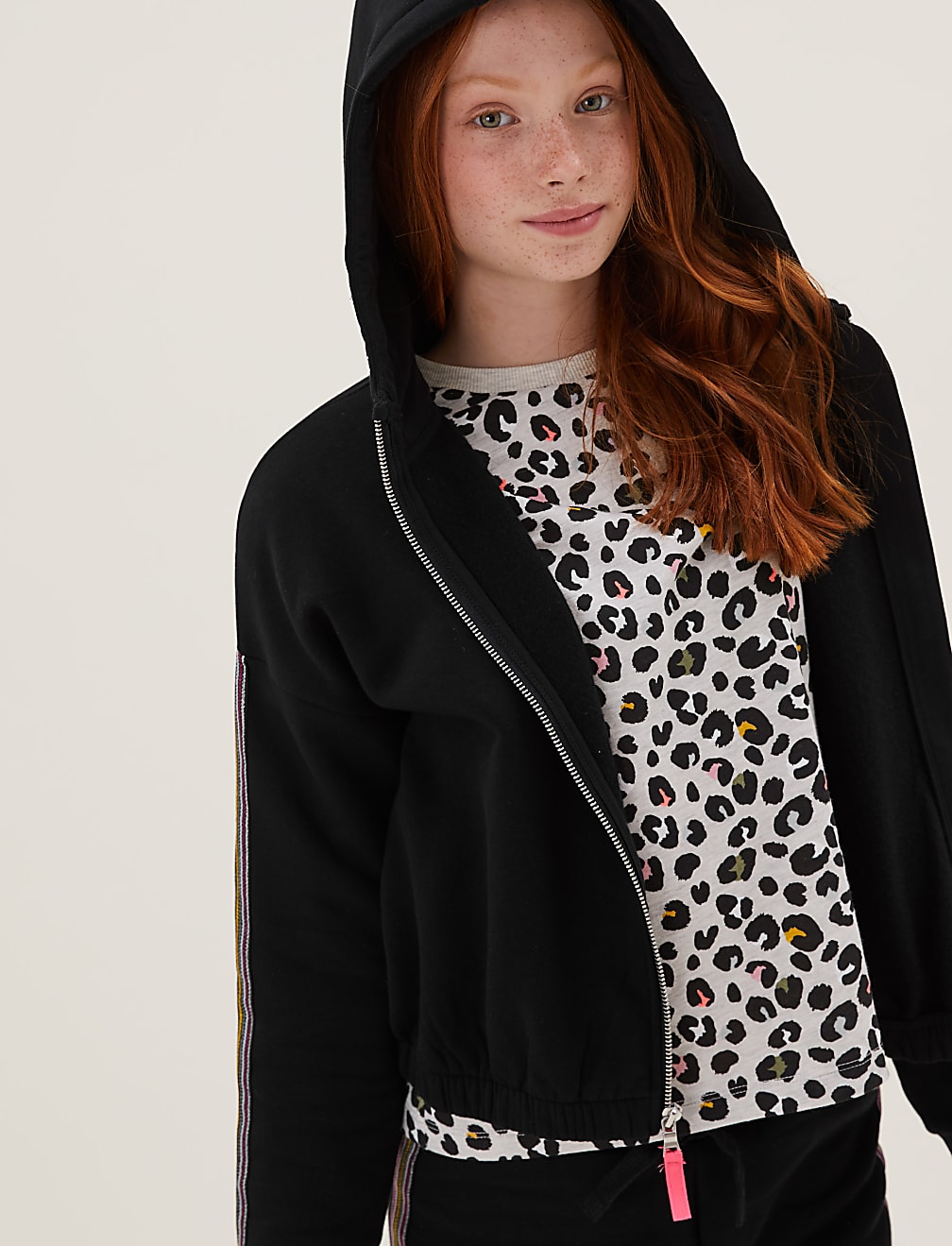 Side Stripe Zip Hoodie (6-16 Yrs)