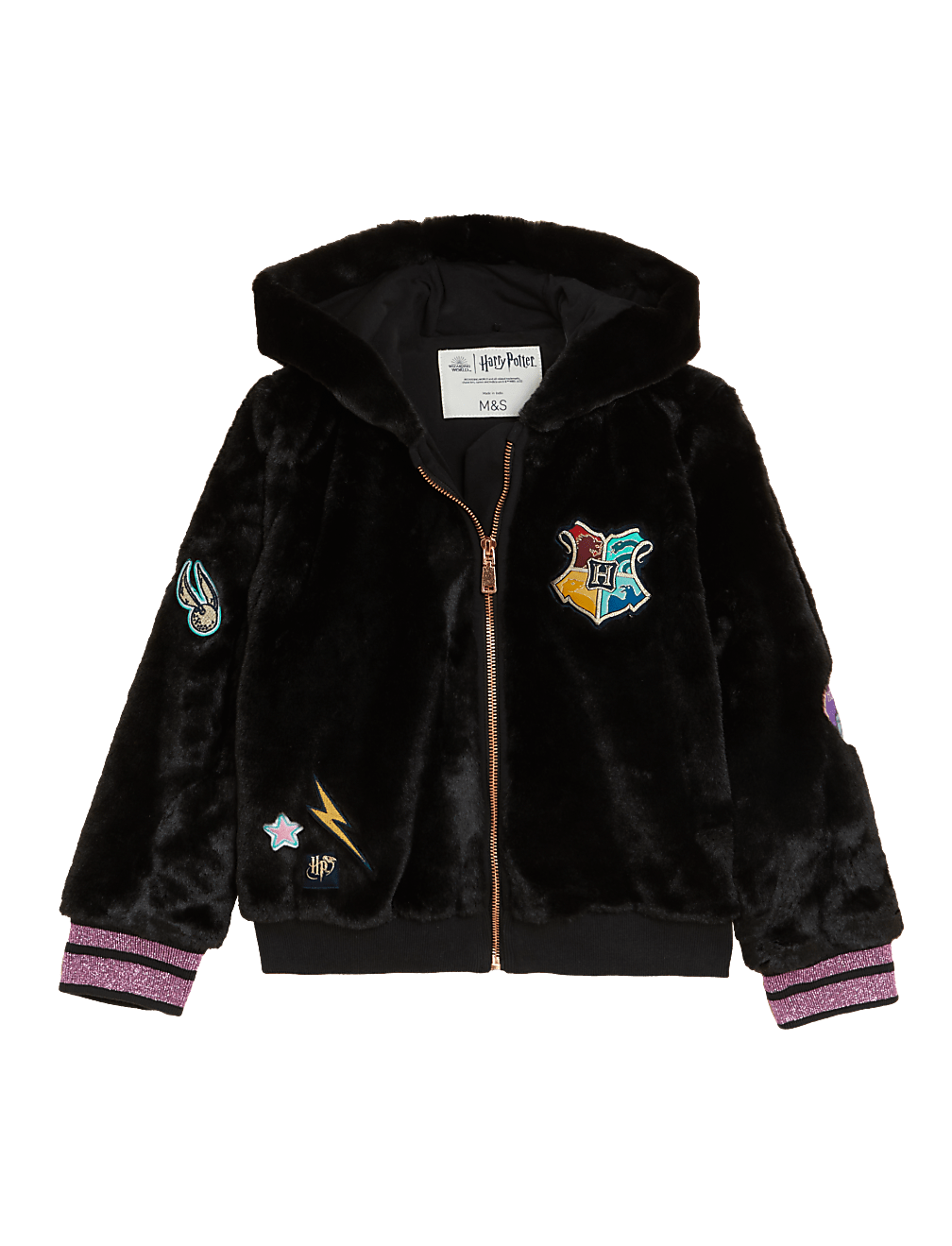 Harry Potter™ Faux Fur Hooded Bomber