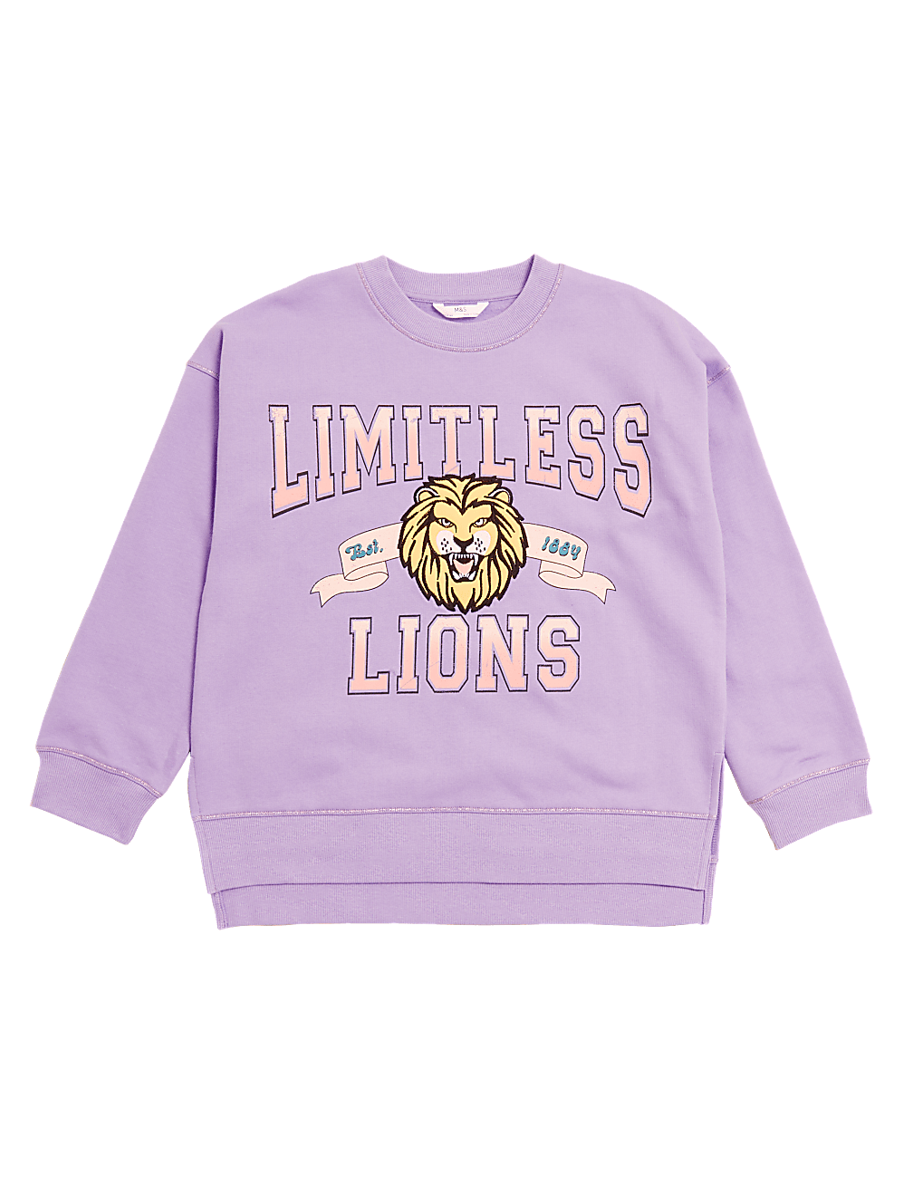 Cotton Limitless Lions Slogan Sweatshirt (6-16 Yrs)