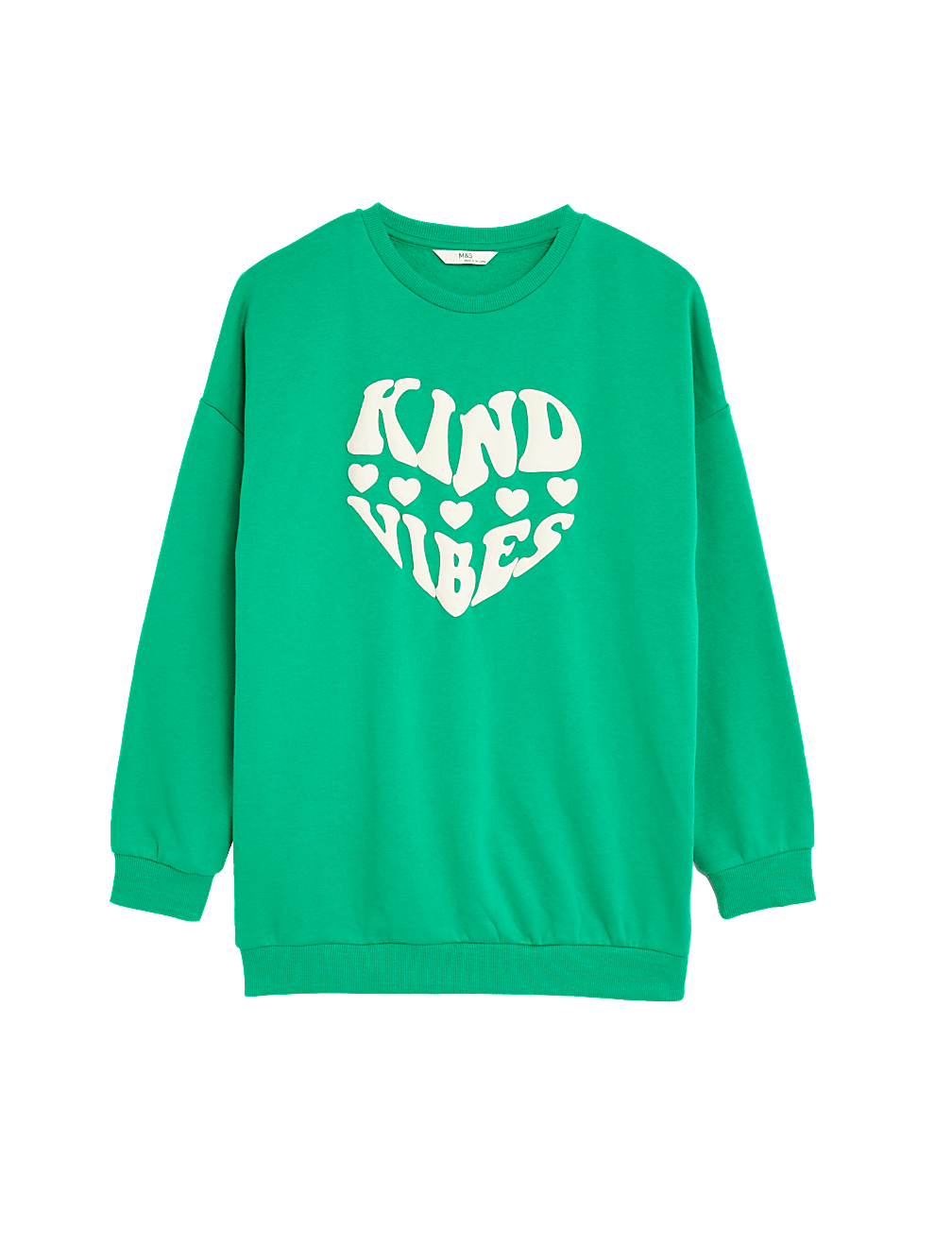 Cotton Rich Kind Vibes Slogan Sweatshirt