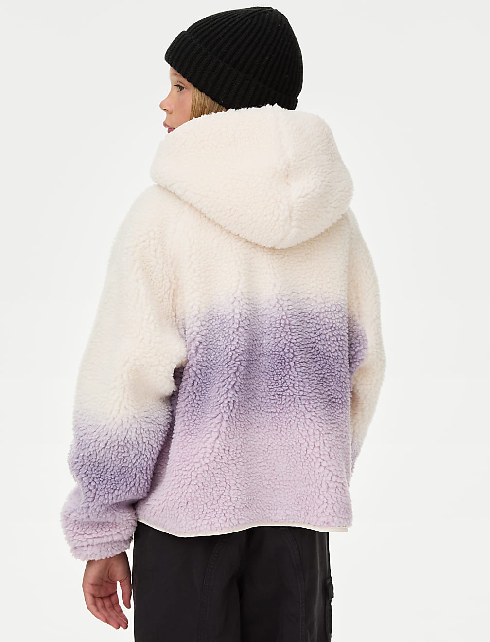 Borg Ombre Hooded Jacket (6-16 Yrs)