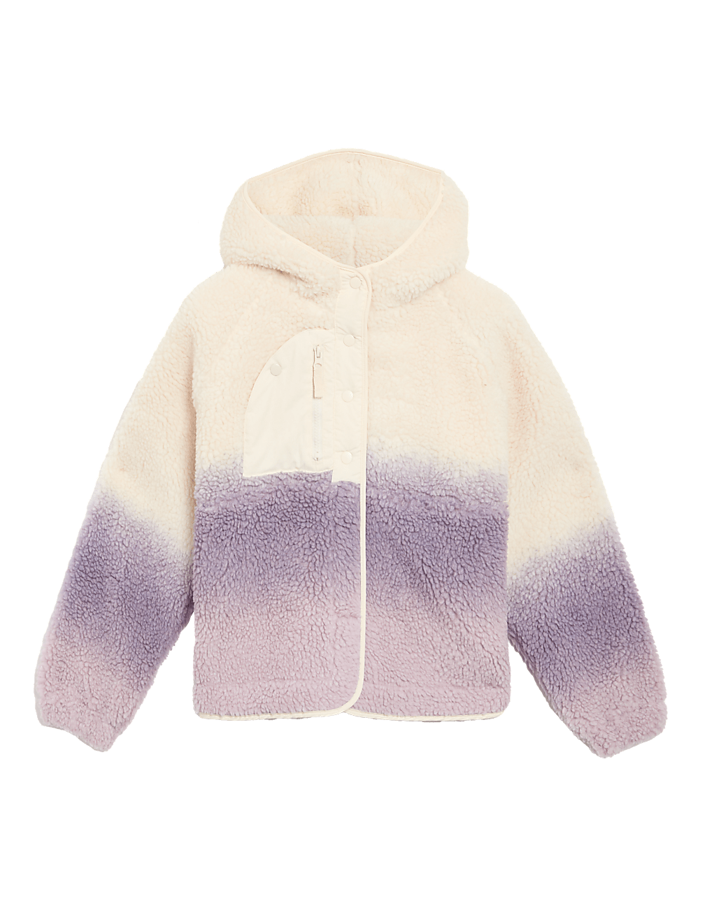Borg Ombre Hooded Jacket (6-16 Yrs)