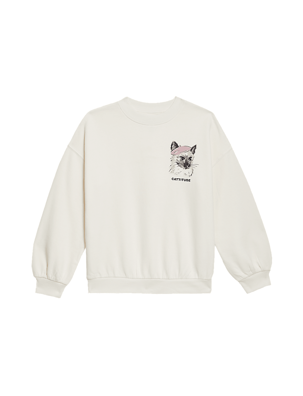 Cat graphic sweatshirt 2025