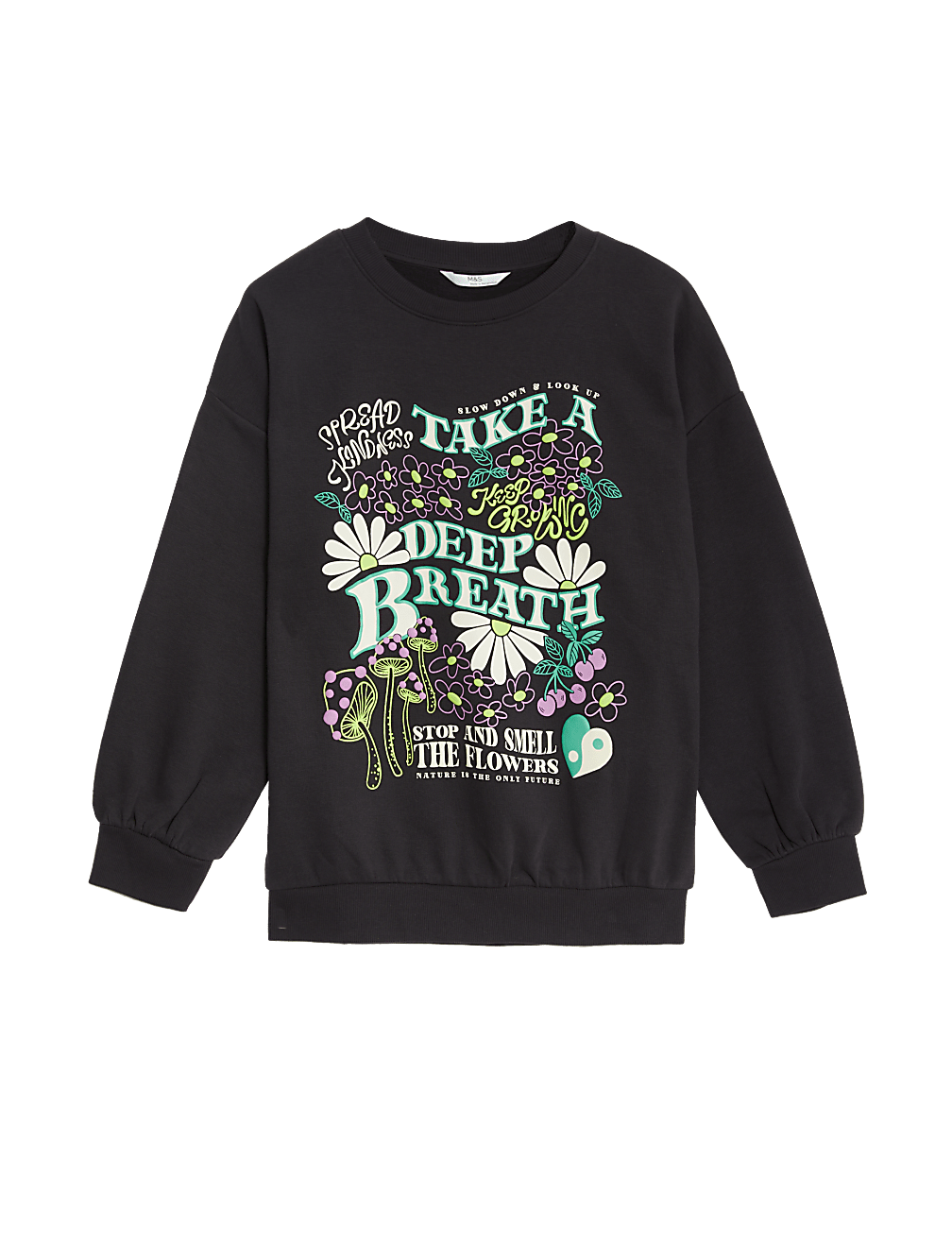 Cotton Rich Slogan Sweatshirt (6-16 Yrs)