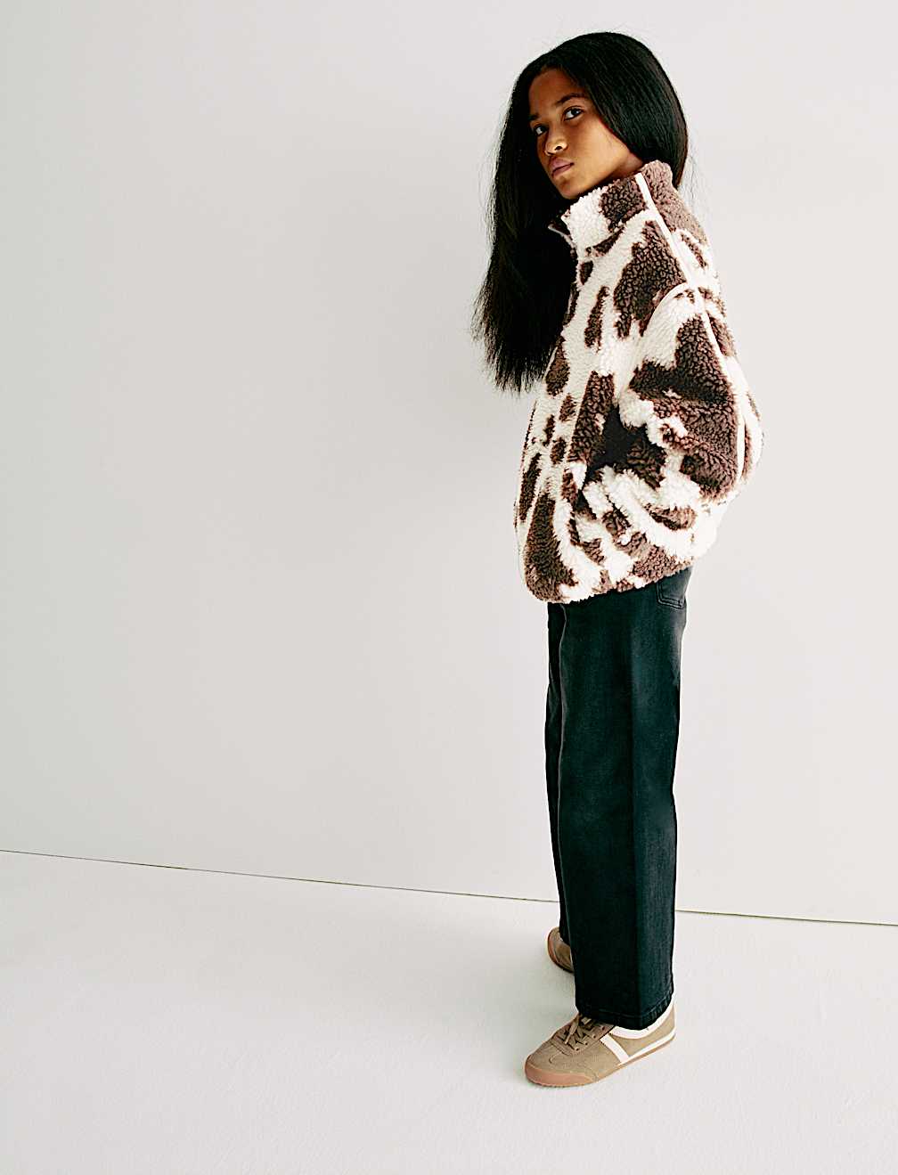 Borg Pony Print Jacket (2-16 Yrs)