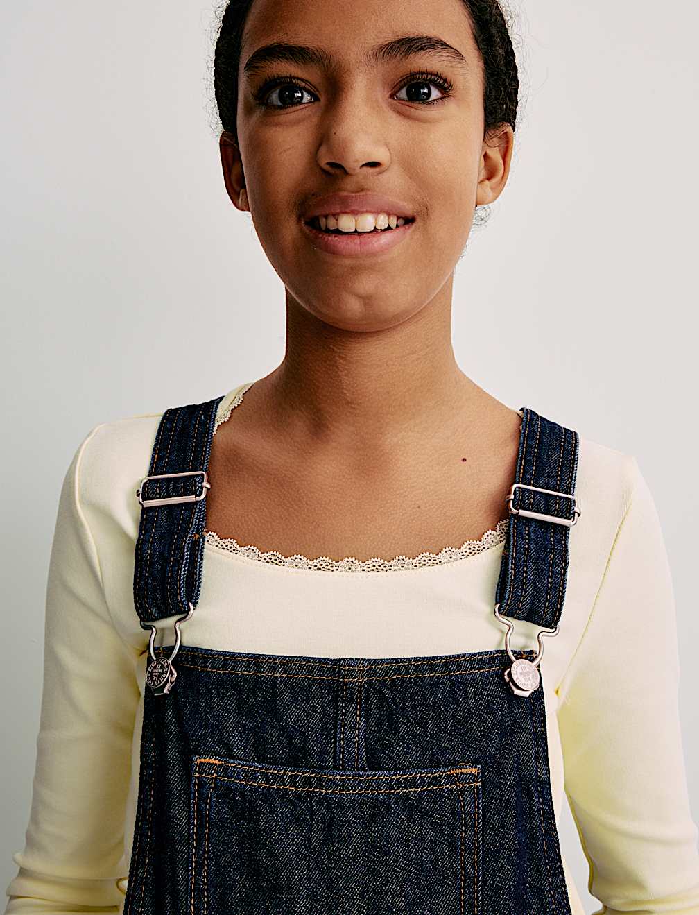 Denim Barrel Dungarees (6-16 Yrs)