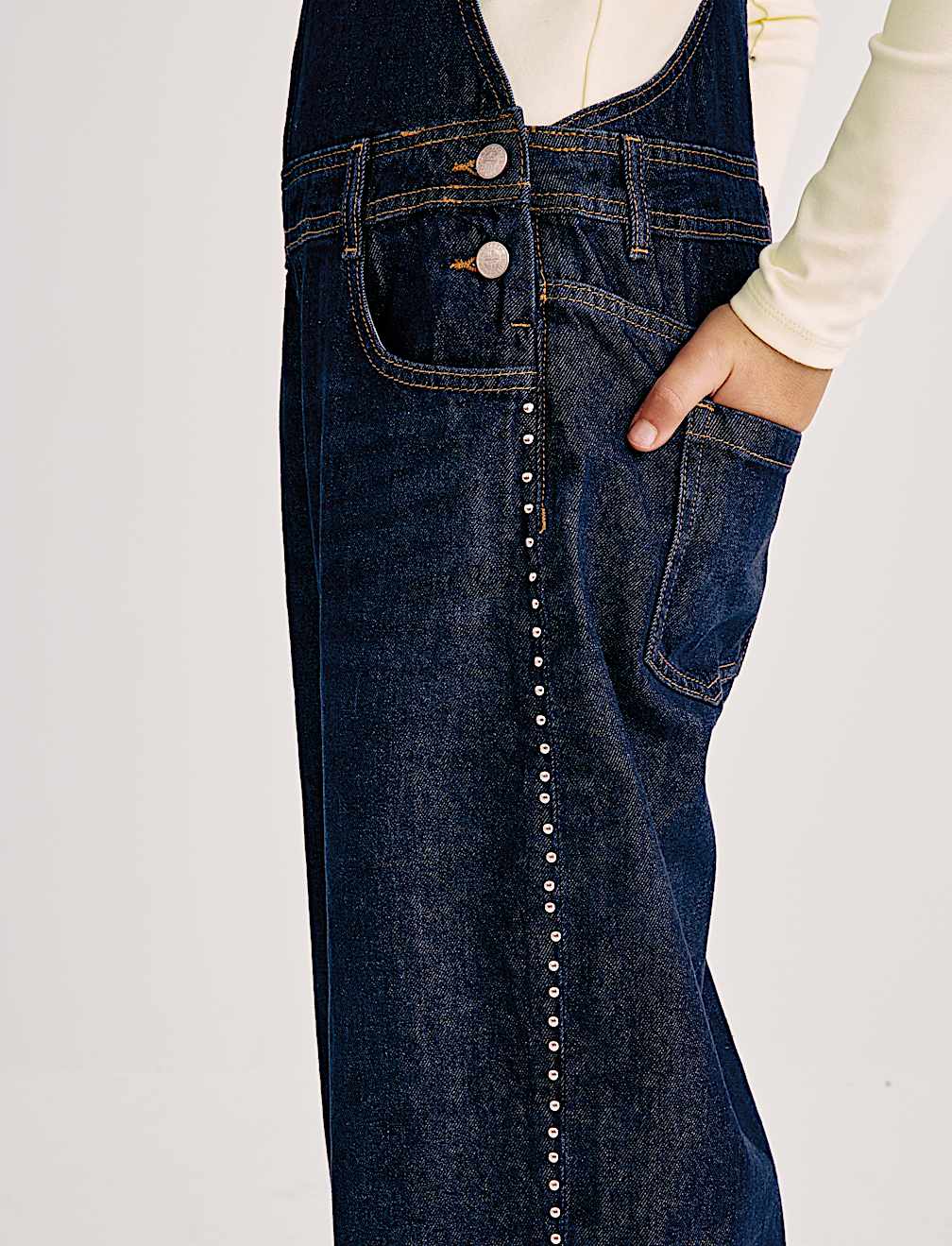 Denim Barrel Dungarees (6-16 Yrs)