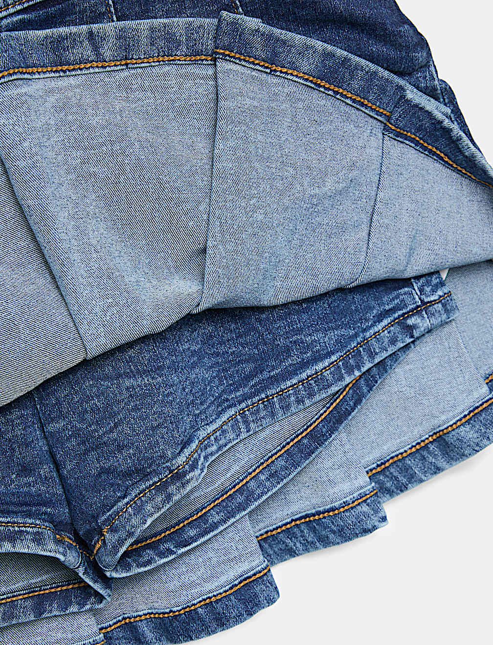Denim Pleated Mini Skort (6-16 Yrs)