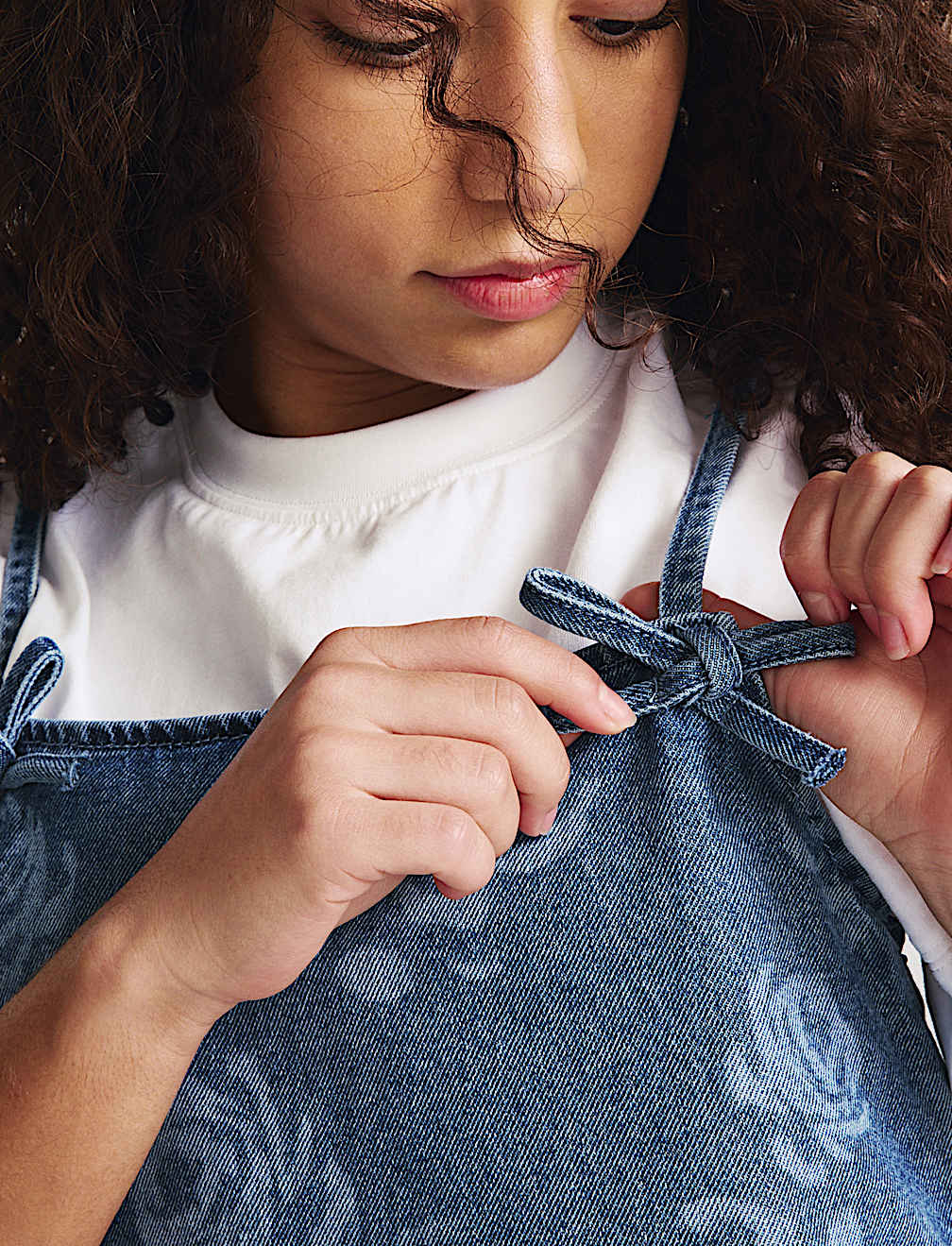 2pc Floral Print Denim Dress and Top (2-16 Yrs)