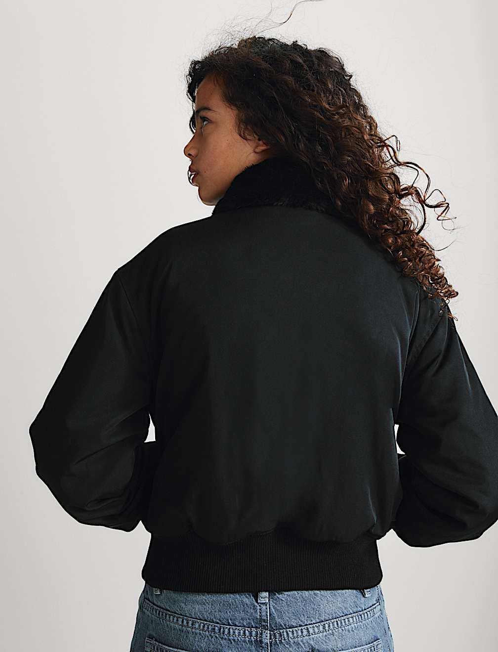 Stormwear&trade; Faux Fur Collared Bomber Jacket (6-16 Yrs)