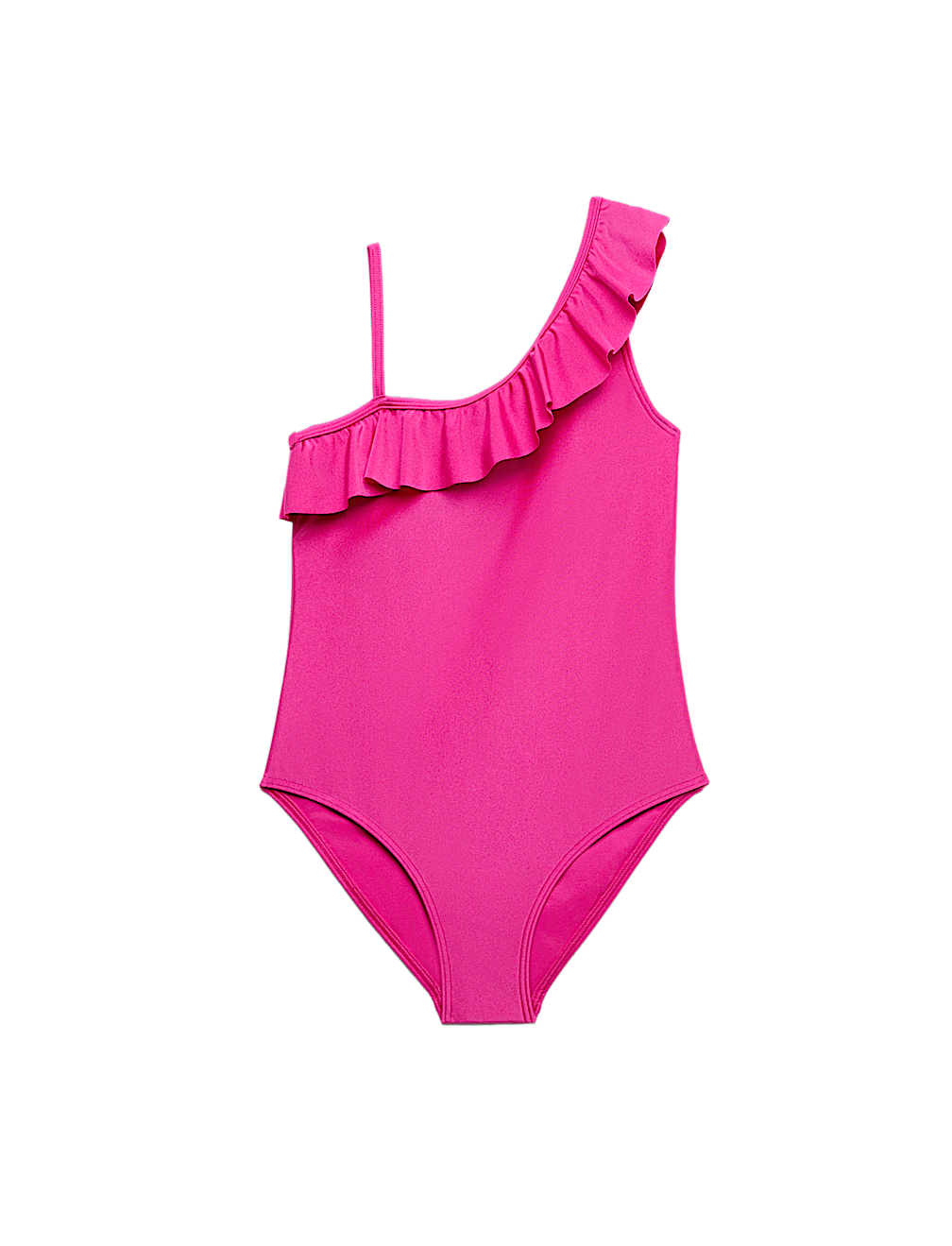 Ruffle One Shoulder Swimsuit (6-16 Yrs)