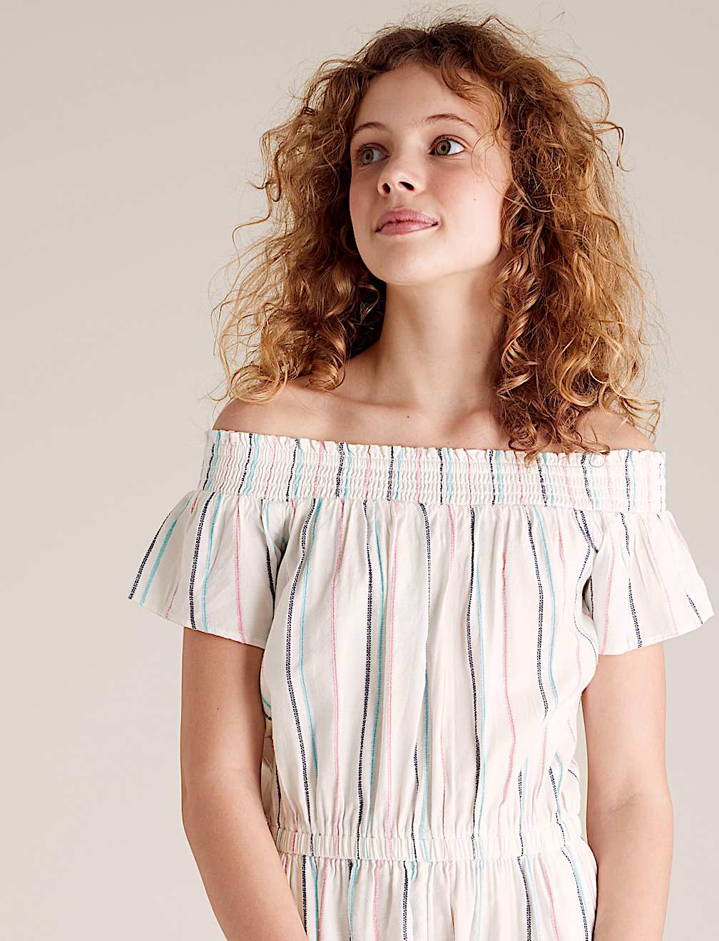 Striped Playsuit (6-14 Yrs)