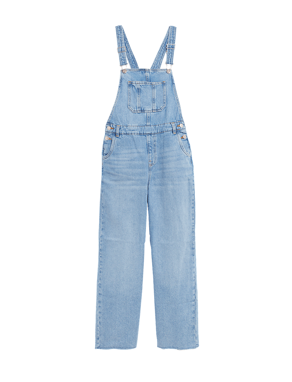 Wide Leg Denim Dungarees